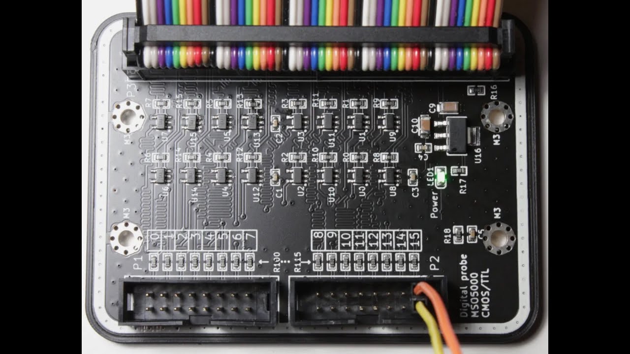 Rigol DHO924S custom logic analyzer probe, 16 channel (PLA2216 substitute)