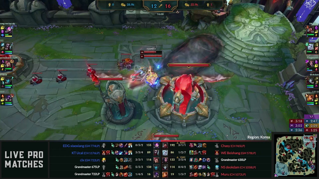 KR Challenger - EDG xiaoxiang (Kennen), KT Ucal (Ekko) vs. WE Beishang (Viego), NS deokdam (Jhin)