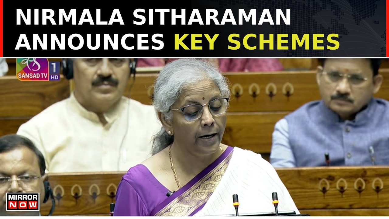 Union Budget 2024: Finance Minister Nirmala Sitharaman Announces Key Schemes | Monsoon Session