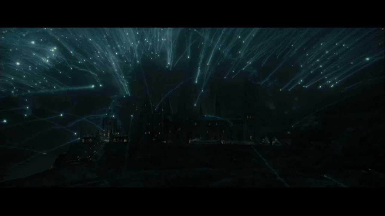 Harry Potter and the Deathly Hallows part 2 - the Death Eaters attack the shield (HD)