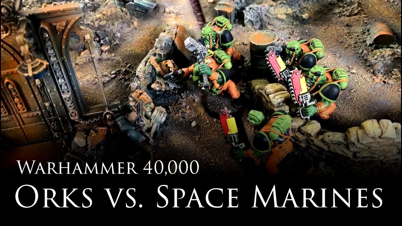 Warhammer 40,000: Orks versus Space Marines Battle Report
