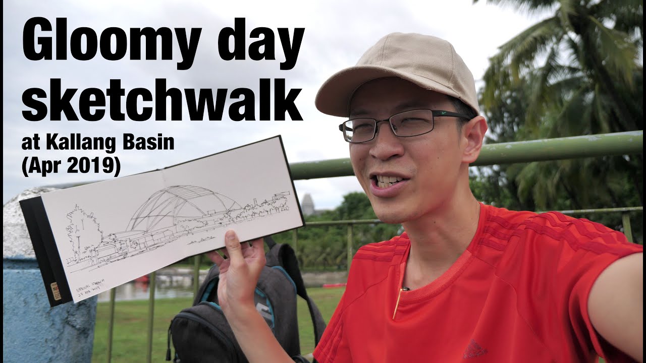 Gloomy day sketchwalk at Kallang Basin (April 2019)