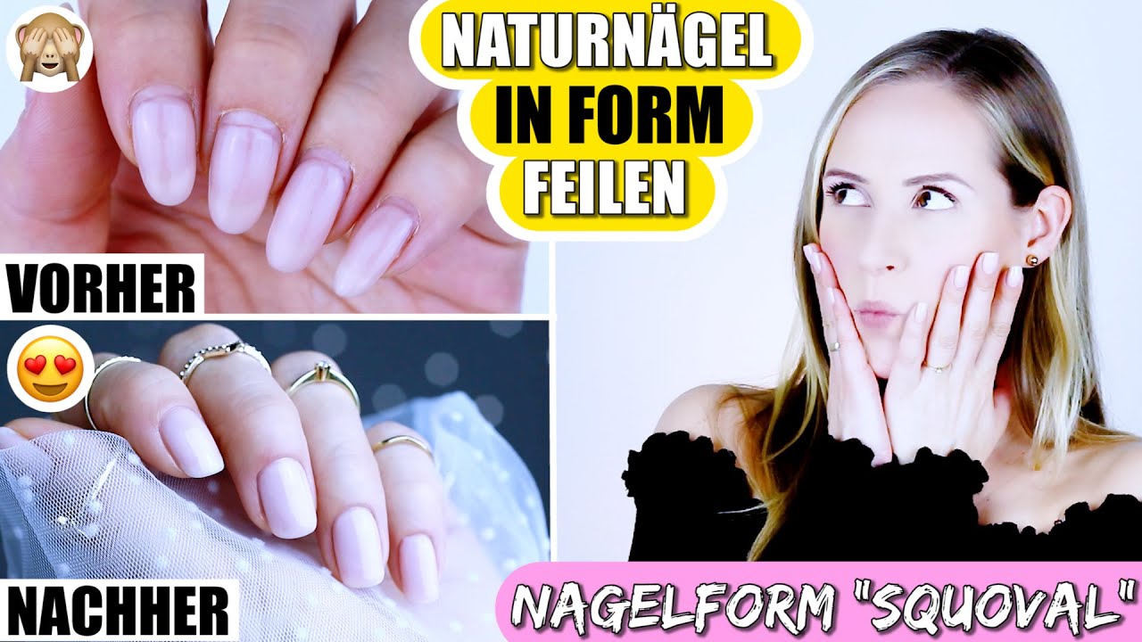 Naturn&auml;gel in Form feilen (Nagelform &ldquo;squoval&rdquo;) | Nails &raquo;Lalalunia&laquo;