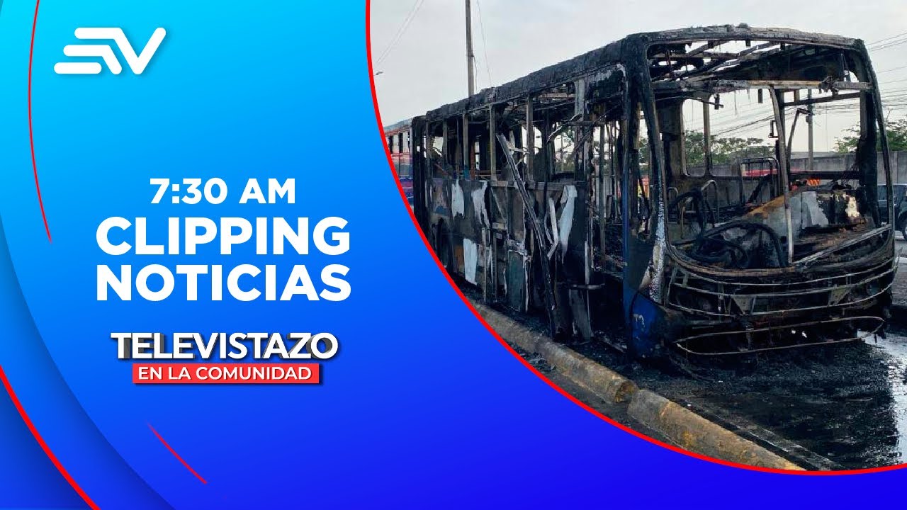 Bus de la Metrovía se incendió en la vía a Daule | Televistazo | Ecuavisa