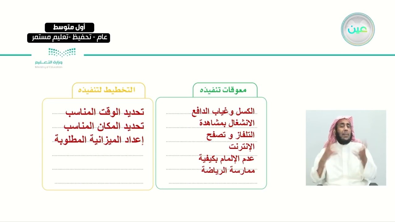 إدارة ندوة مصغرة 3 - لغتي الخالدة - أول متوسط