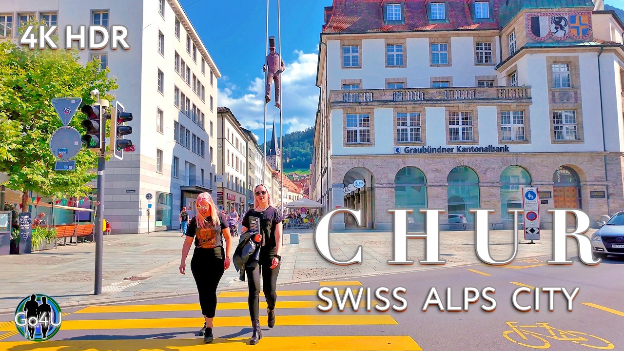 Switzerland Chur 🇨🇭 Oldest City Walking tour 4K HDR Exploring the Beauty of Graubünden