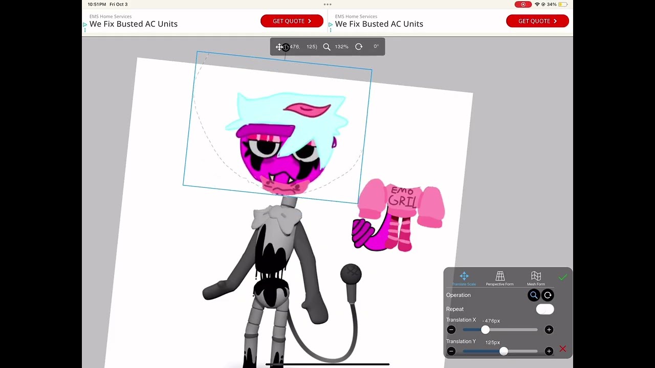 Emily makes a slightly normal oc (REUPLOAD)