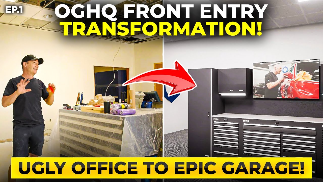 Turning An Ugly Office Entry into an EPIC GARAGE! Episode 1