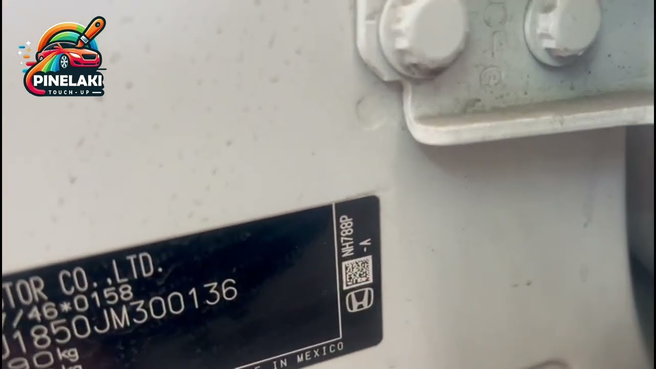 Honda HRV 2013 2022 Paint Color Code Location