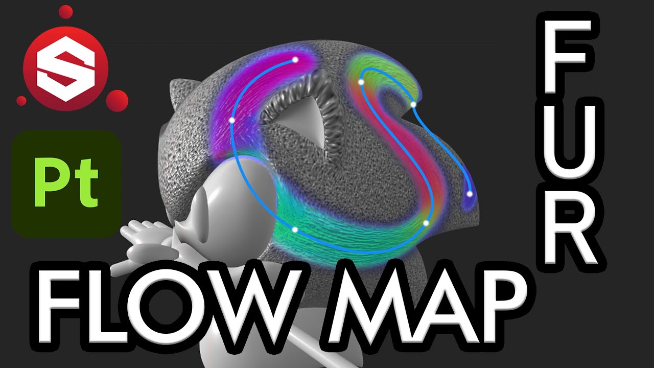 How to paint a FlowMap to create Fur texture in Substance Painter.