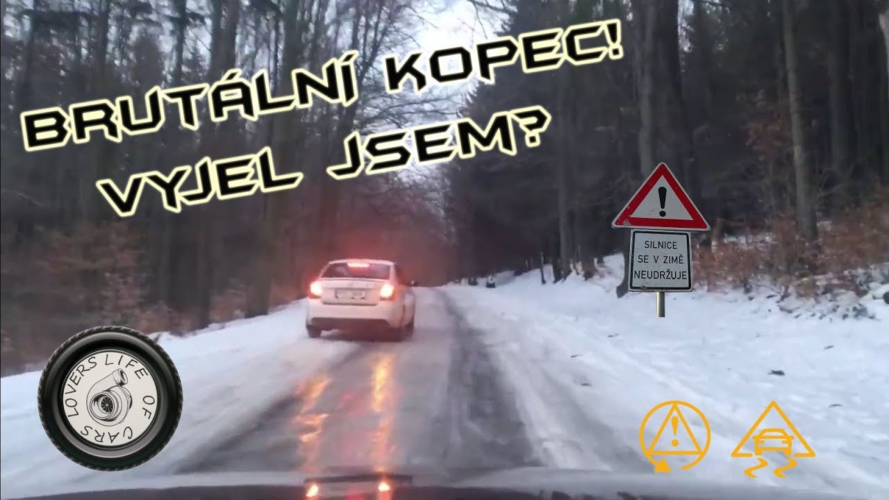 RAPID ZAPADL V KOPCI, Ledovka, Silnice se v zimě neudržuje