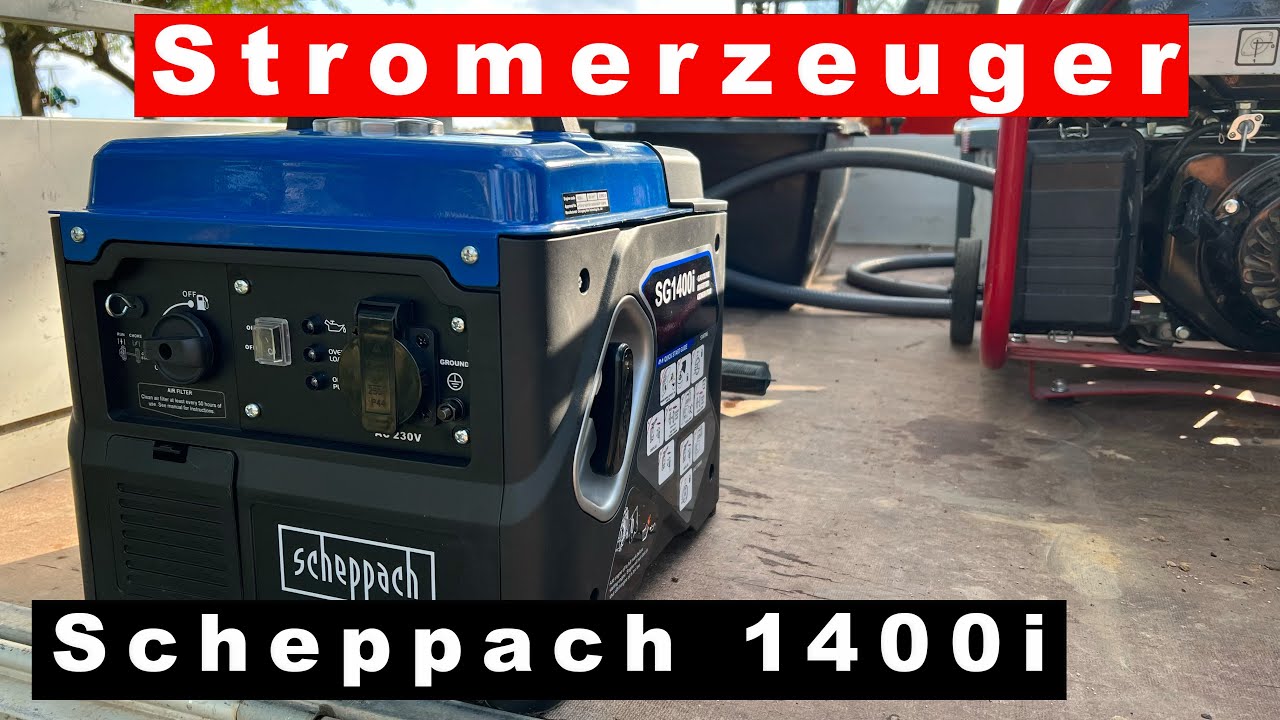 Scheppach 1400i Unboxing Test Vergleich und Belastungstest Inverter Stromerzeuger Notstromaggregat