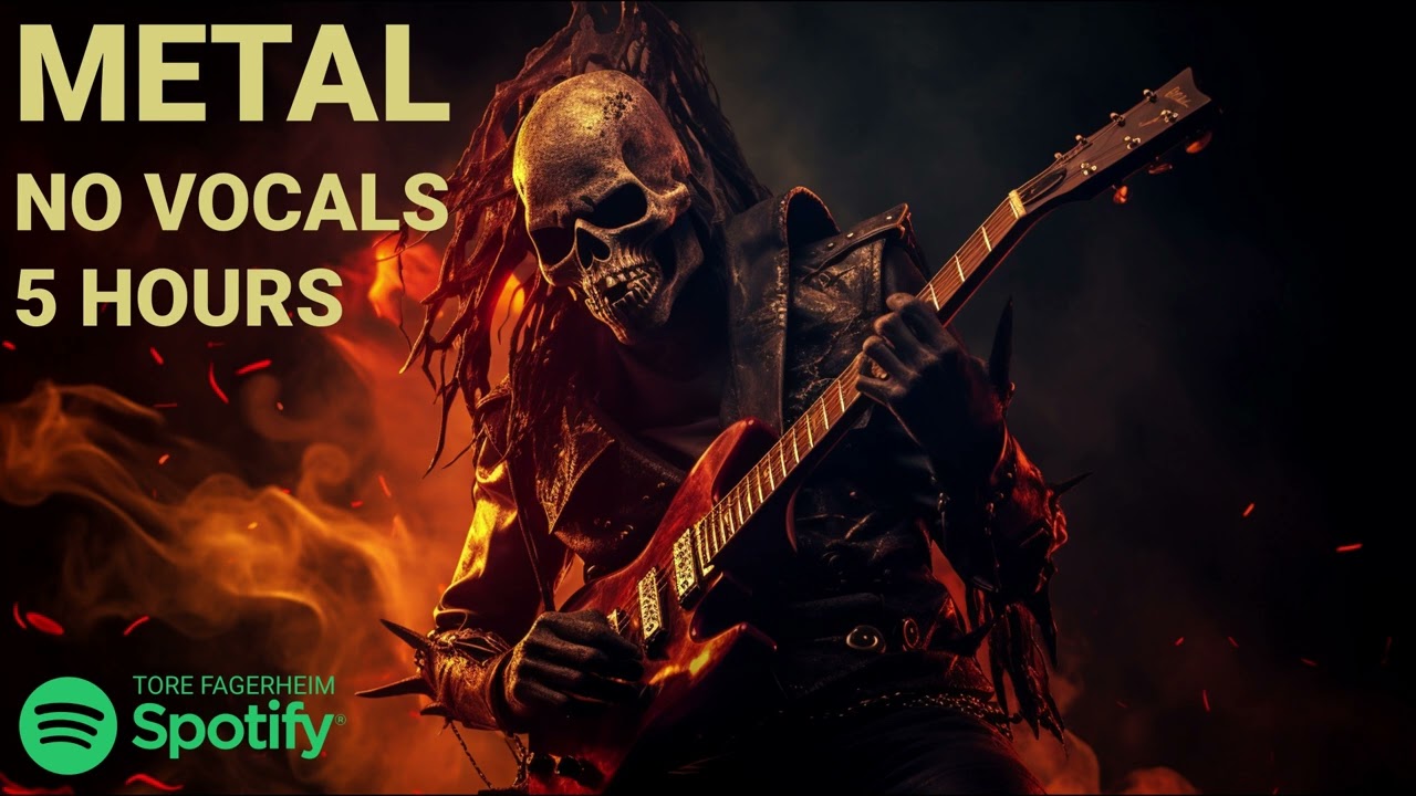 NO AI MUSIC // 5 Hours of Melodic Metal - No Vocals // New and classic songs // Perfect for Gaming