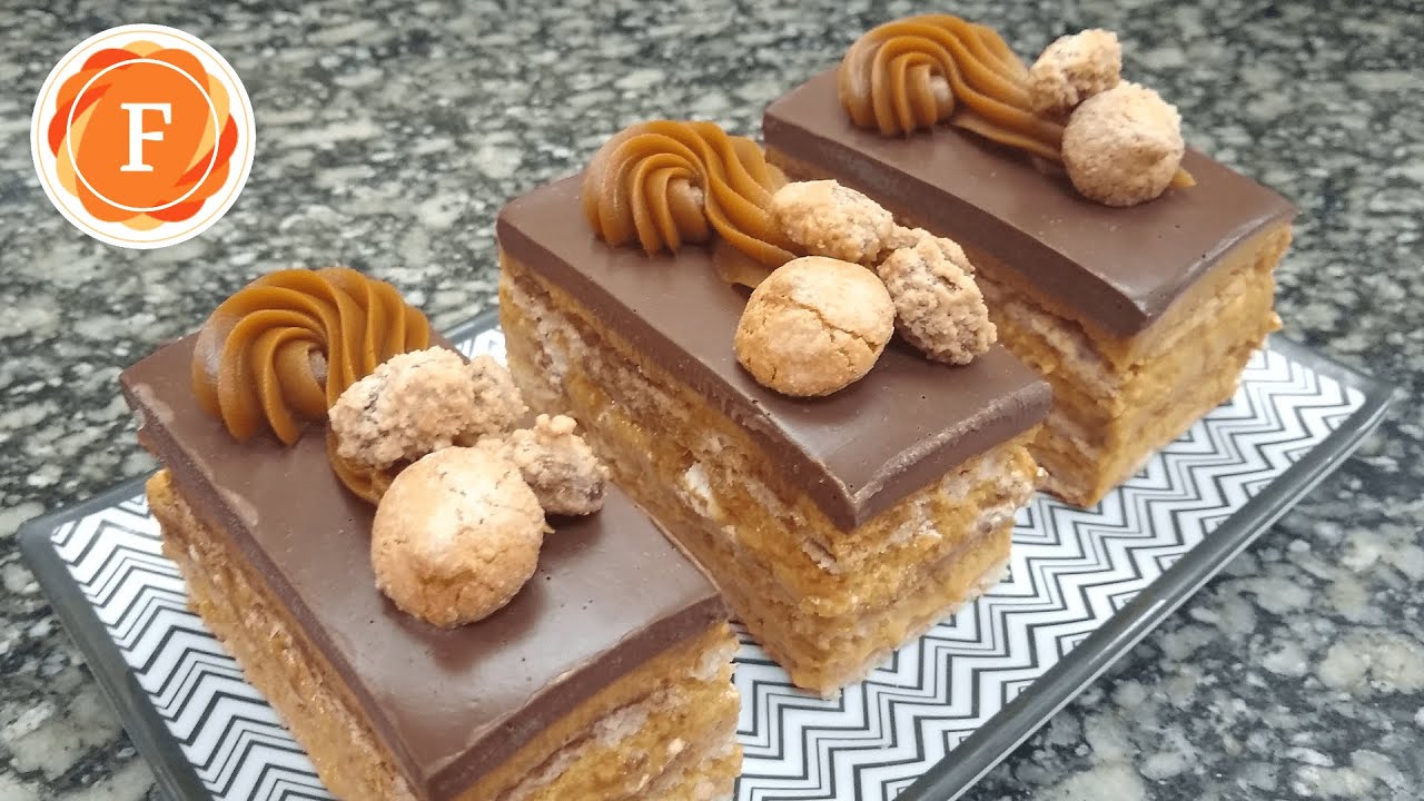 Lingote de almendras y dulce de leche - Postres Individuales || Feather Sweets