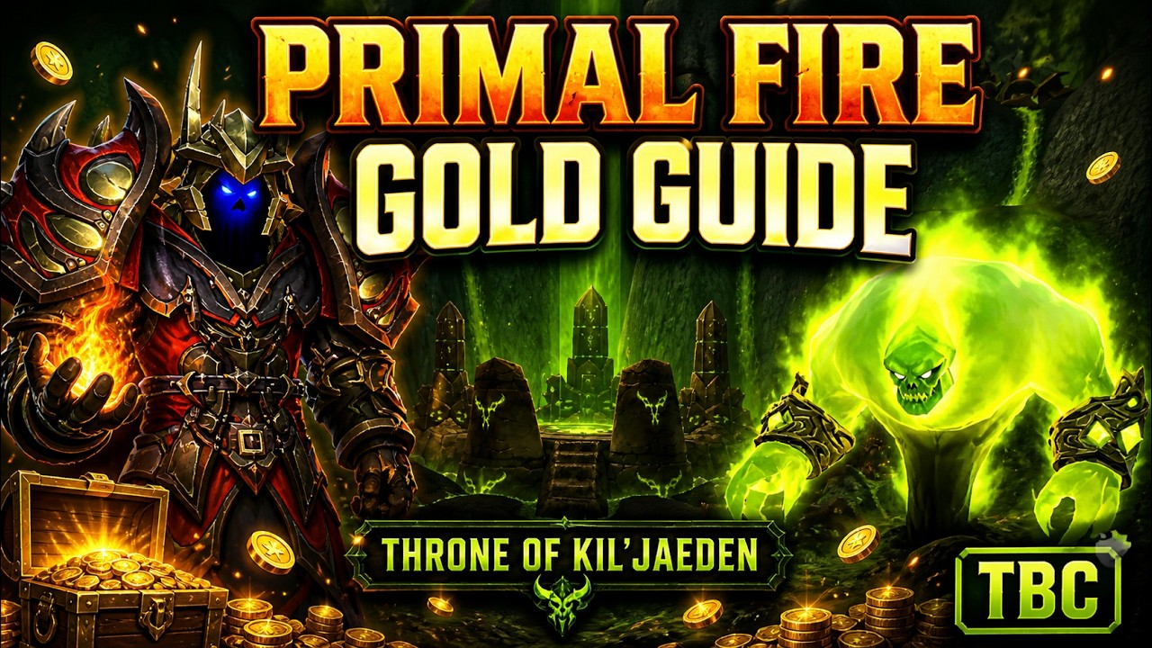 BEST Primal Fire Farm in TBC Classic | Throne of Kil'jaeden Hellfire Peninsula Gold Guide