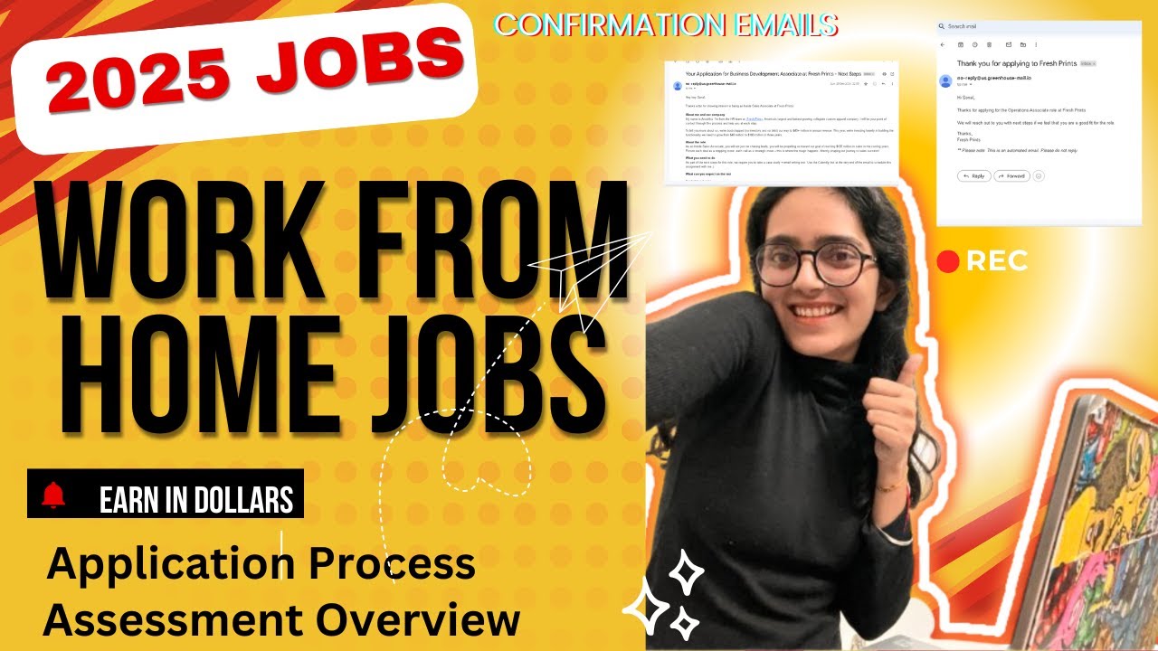 Work From Home Jobs 2025 | Assessment Emails | FRESH PRINTS | Earn In Dollars |  Confirmation Email
