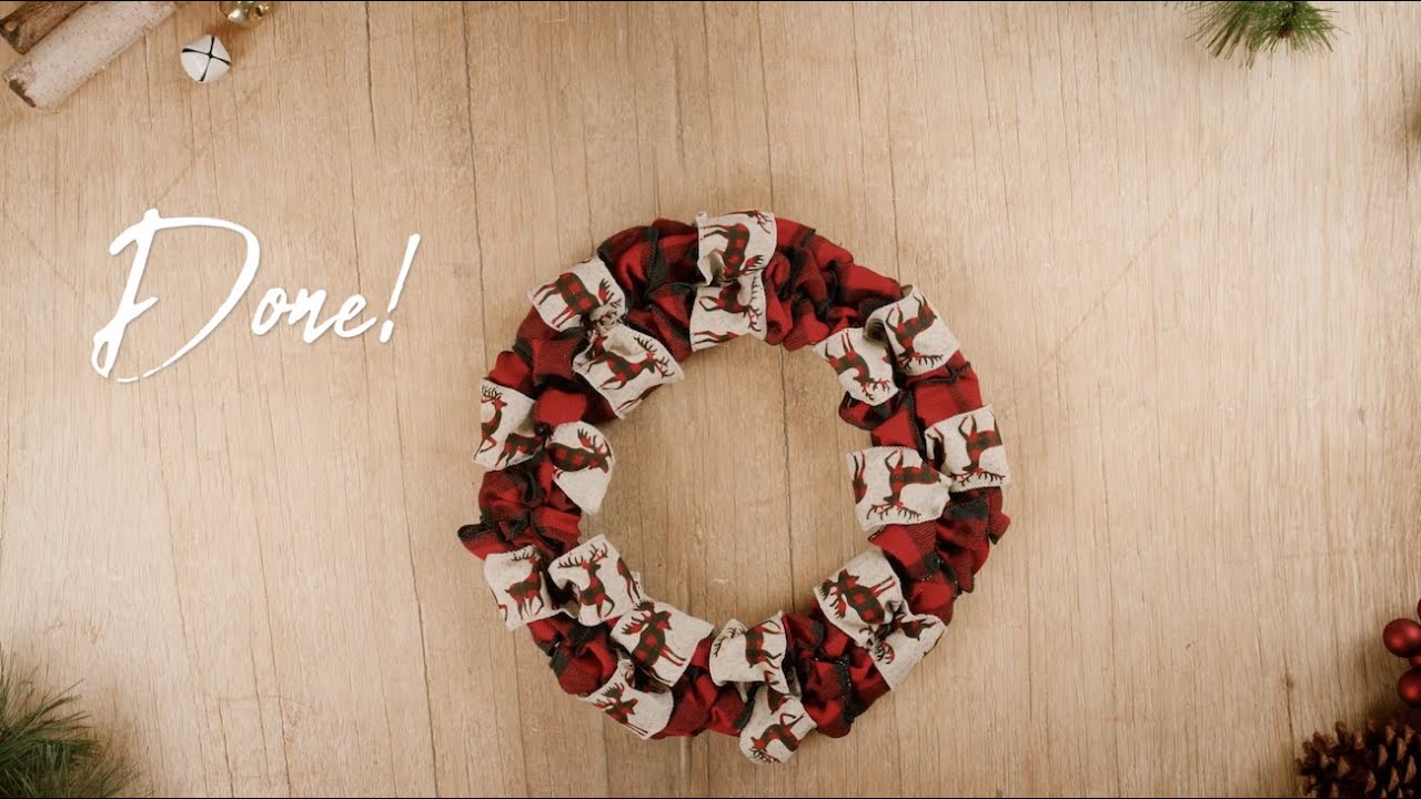 Offray Poofy Ribbon Wreath DIY