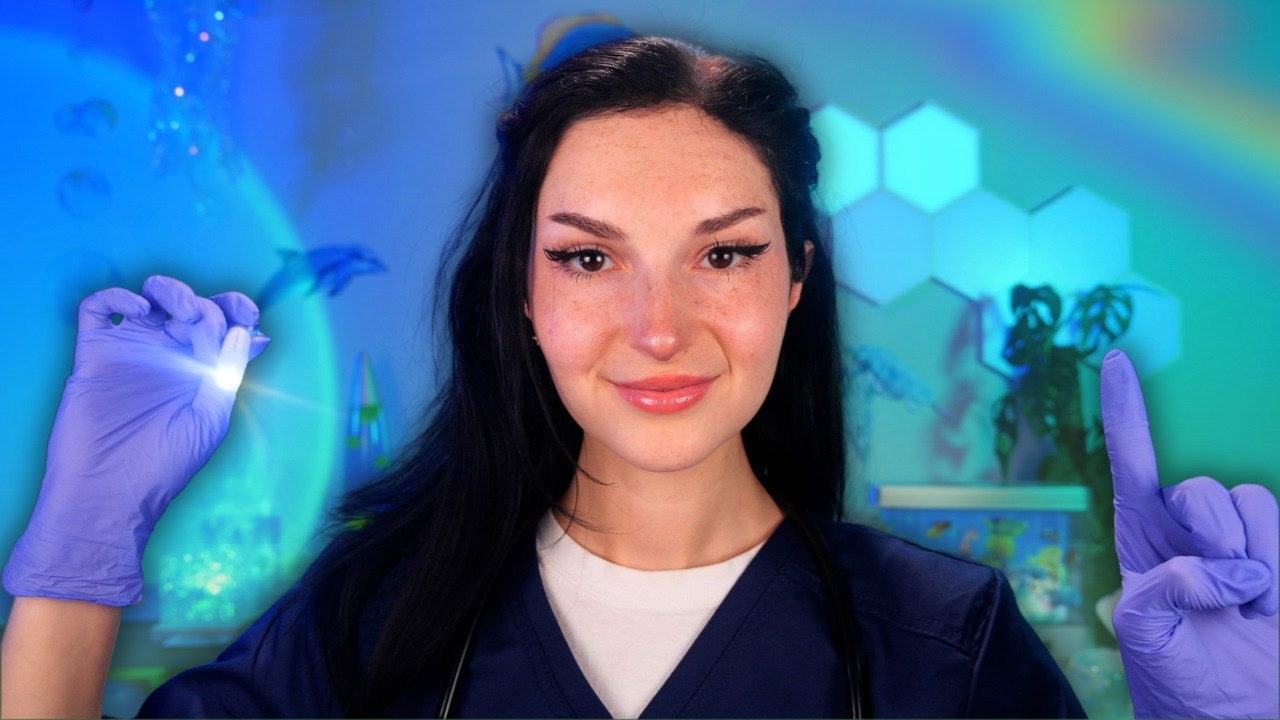 ASMR Проверка черепных нервов | Ролевая игра: кабинет врача в стиле Frutiger Aero