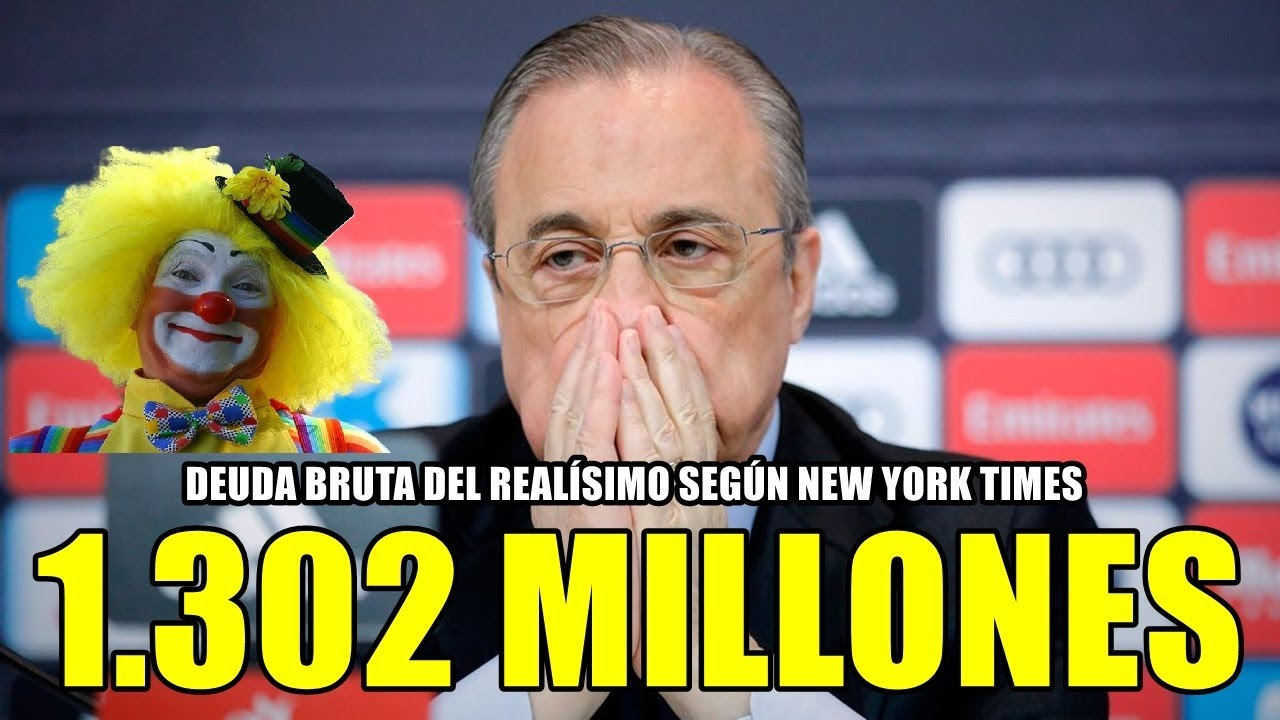 NEW YORK TIMES: ''¡¡EL REAL MADRID TIENE 1.302 MILLONES DE DEUDA BRUTA!!😱😱🤣🤣