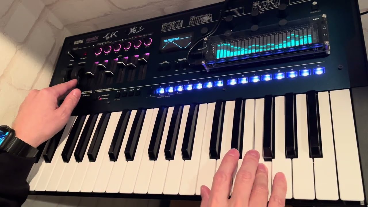 ニンジャウォーリアーズ「A.D.1993（ナレーション入りver.）」をKORG opsixで弾いてみた。