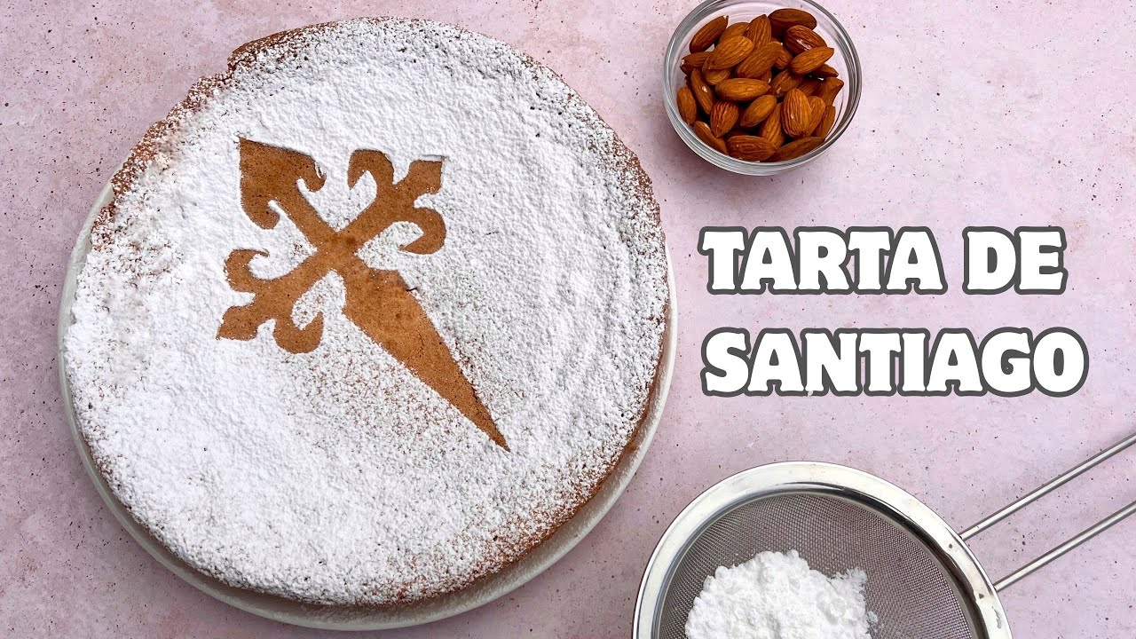 TARTA DE SANTIAGO con 5 ingredientes | SIN GLUTEN y SIN LACTOSA