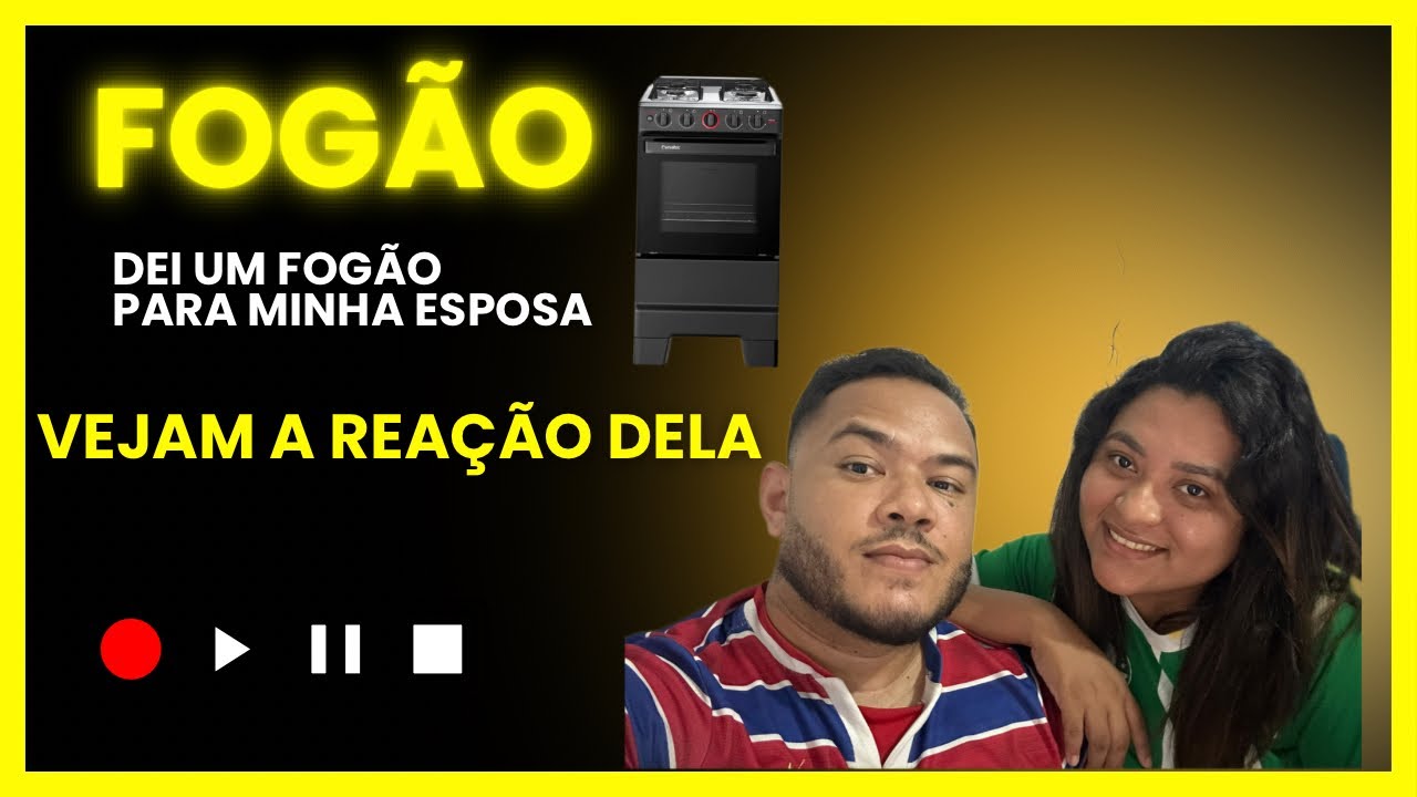 FOGÃO 4 BOCAS ESMALTEC PRETO IDEAL SUPER 4121 ( Dei de presente para minha esposa 😍❤️ ) 