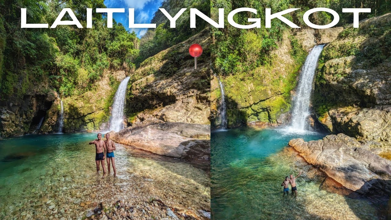 A cold plunge in one of the natural pool here in Laitlyngkot,Meghalaya,India/Eng subs