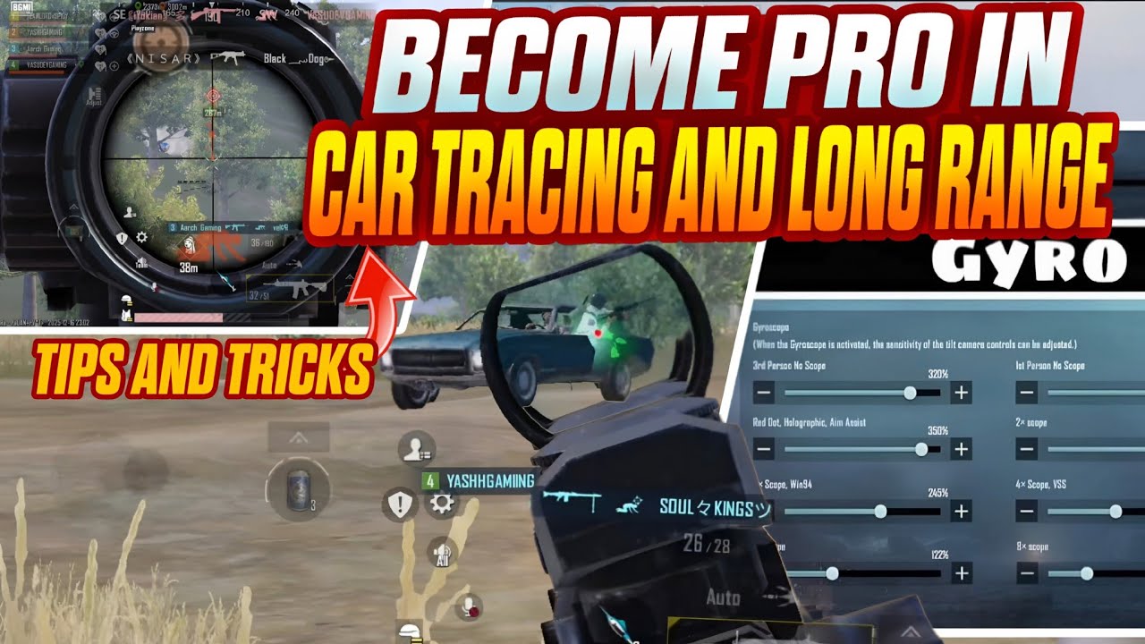 30-40-60 fps Low End Device Perfect Sensitivity Settings Reveal ❤️‍🔥 Car Tracing and Long Range 😎