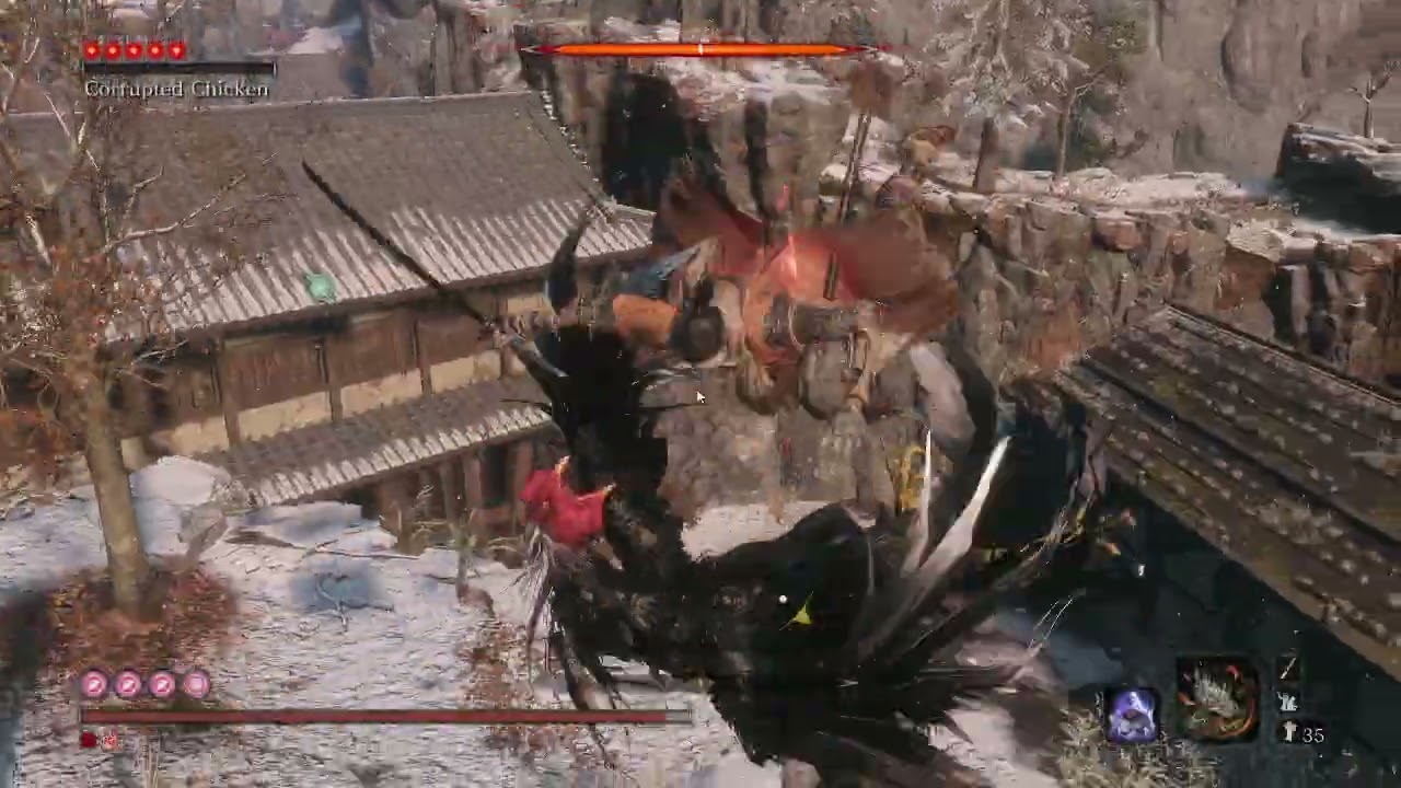 Sekiro Mod - Corrupted Chicken Battle (Ashina Outskirts)