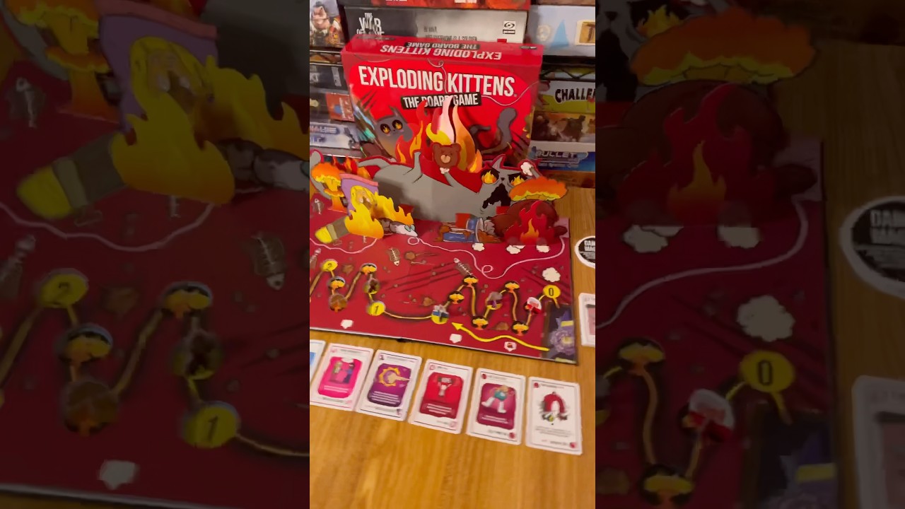 A gameboard that completely changes as you play! 🤯💣🐱 #gamenight #boardgames #explodingkittens