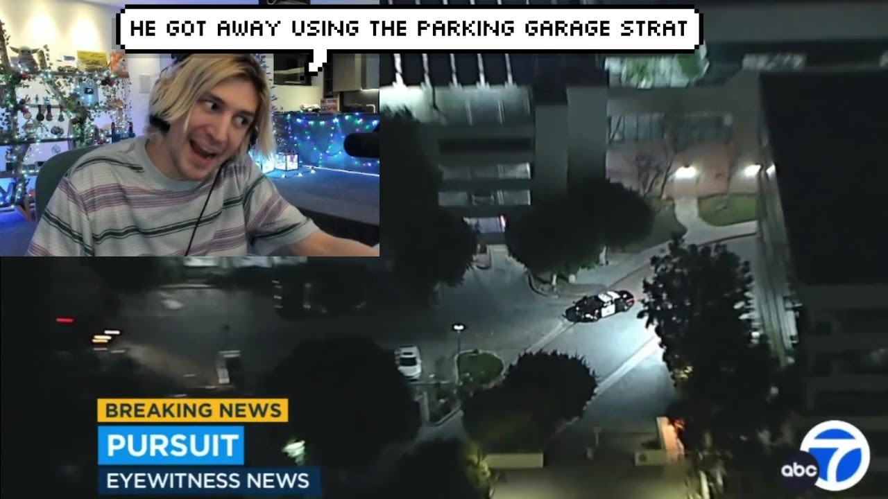 xQc Reacts to The Craziest Police Chase Ever
