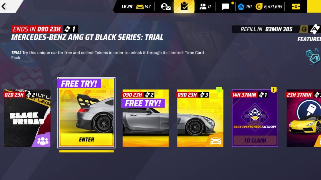 UNLOCKING THE KEY: MERCEDES-AMG GT BLACK SERIES - DAILY EVENT #asphaltlegends #mercedesbenz