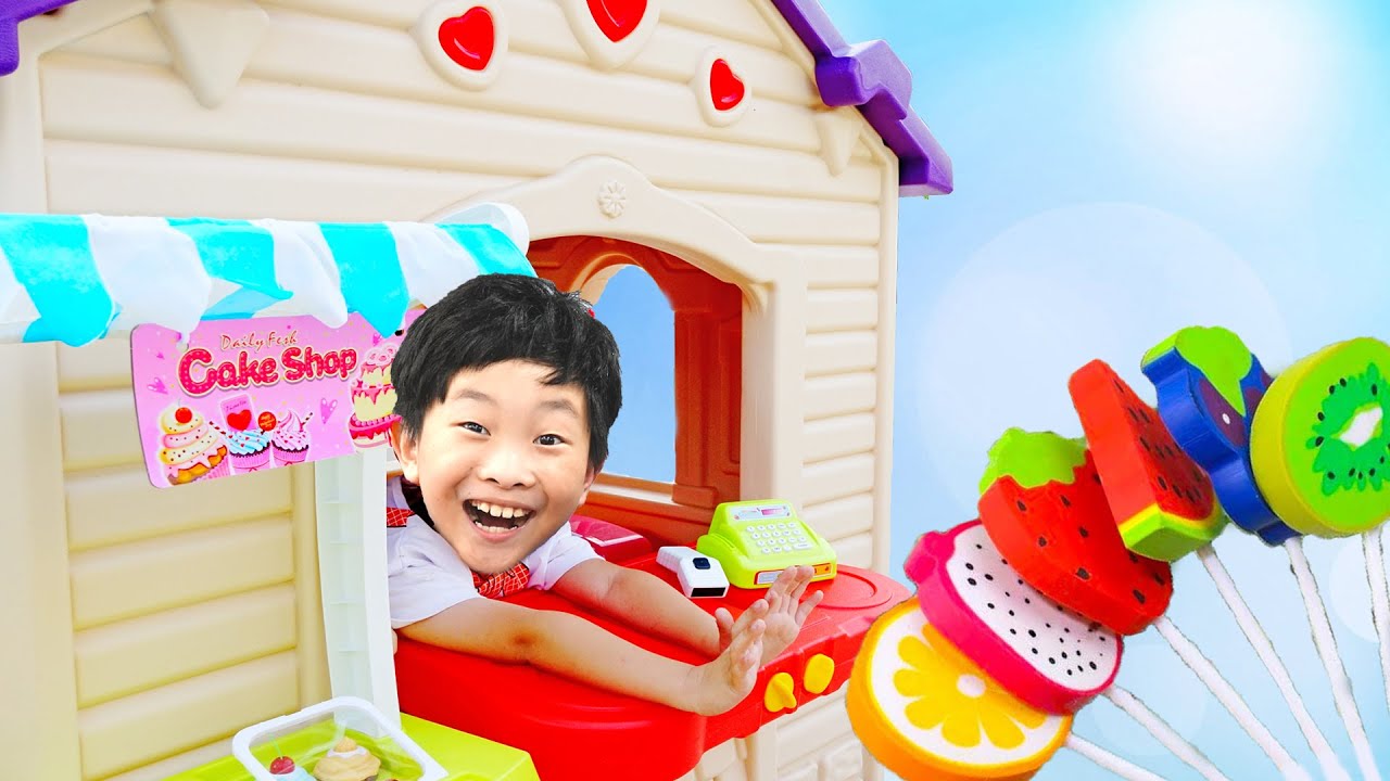 фруктовый торт приготовление еды игрушка игра для детей Fruit Toy Play for Kids