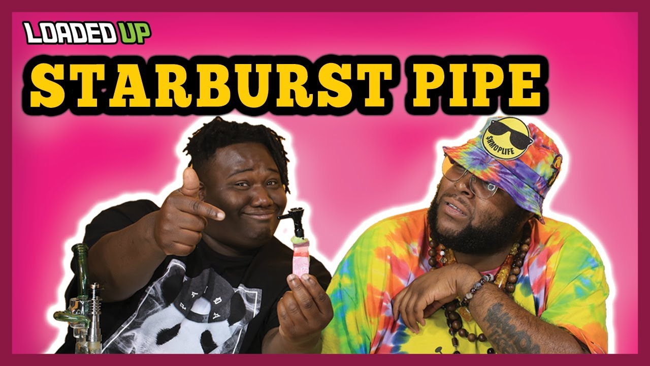 Smoking Weed With Starburst Pipe