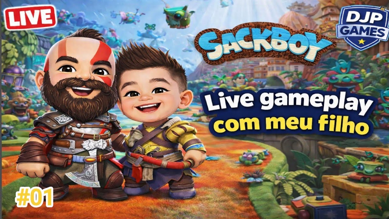 Sackboy (PS5) - Live Gameplay com meu filho #01