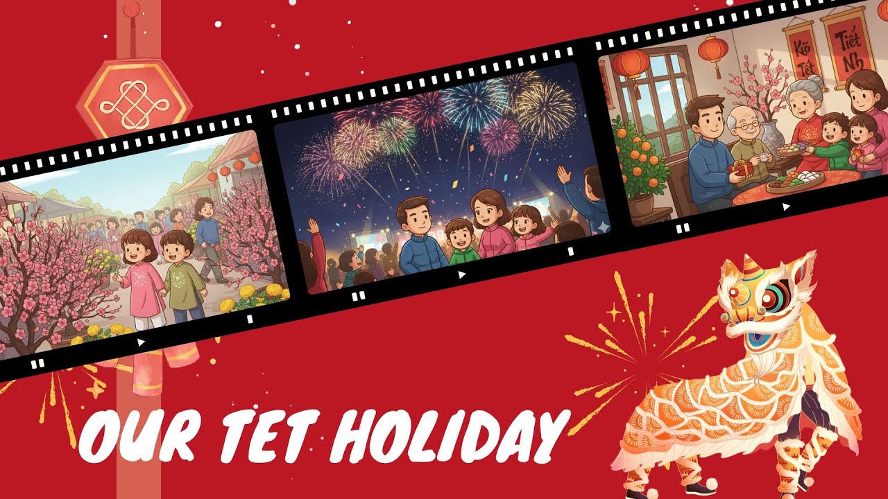 🎉 Our Tet Holiday | English Speaking Practice for Kids | Lunar New Year Activities