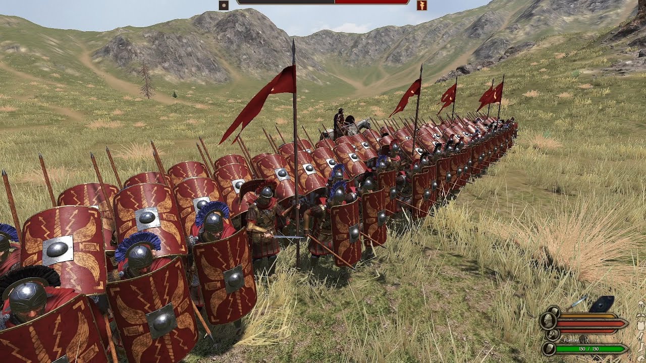 Battle 100 Roman Legion VS 1000 Looters in Mod CA - Eagle Rising mount & blade bannerlord 2