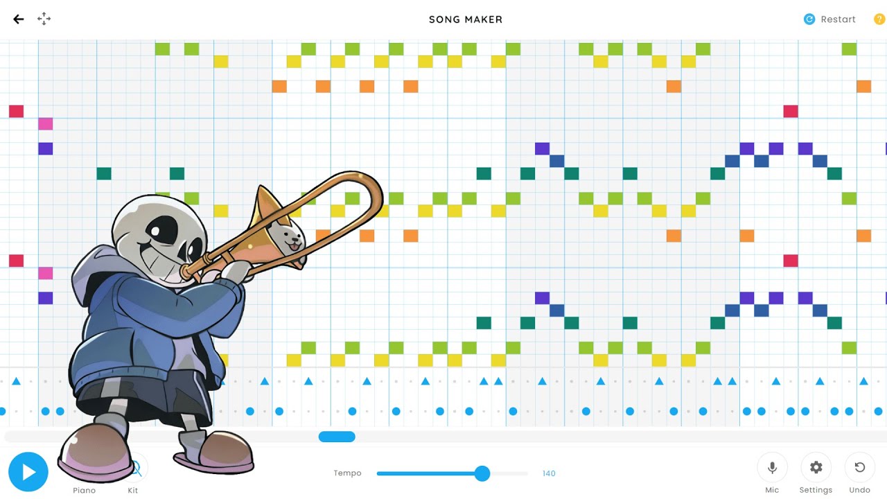 megalovania on chrome music lab