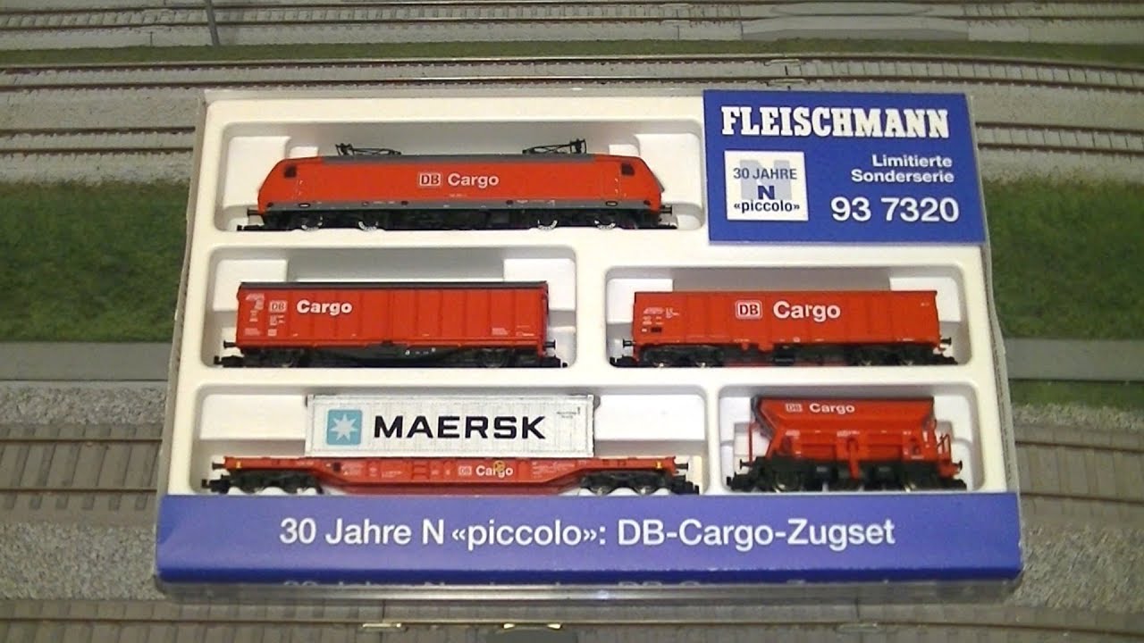 BR145 DB Electric Locomotive Fleischmann 30 Jahre N piccolo DB-Cargo-Zugset