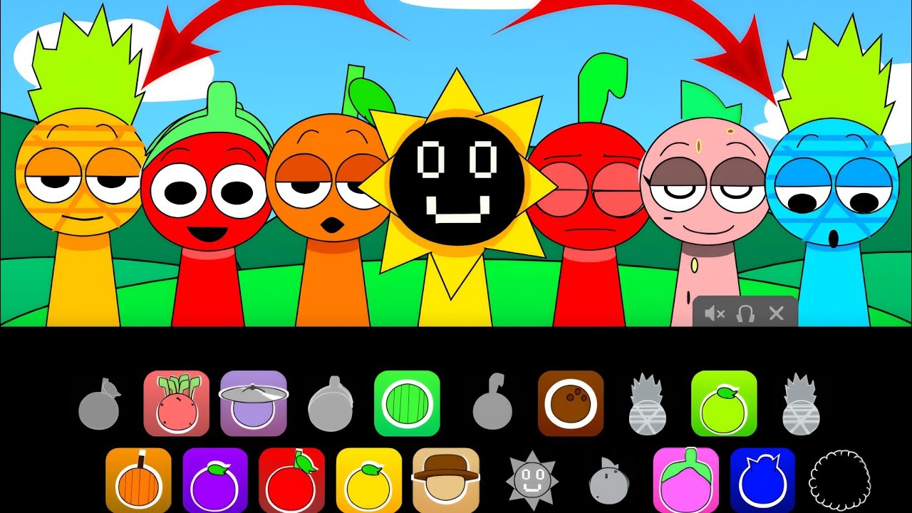Sprunki Retake - Fruit Frunki 7 Update BONUS Character 1, 2 And Horror & Normal CHARACTER ( Roblox )