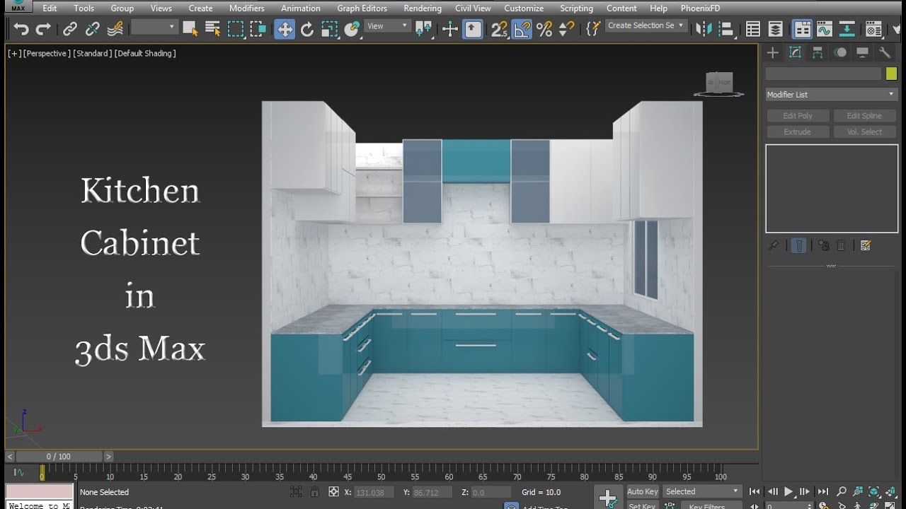 kitchen cabinet in 3ds max | kitchen in 3ds max | create kitchen cabinet in 3d max | 3d modeling