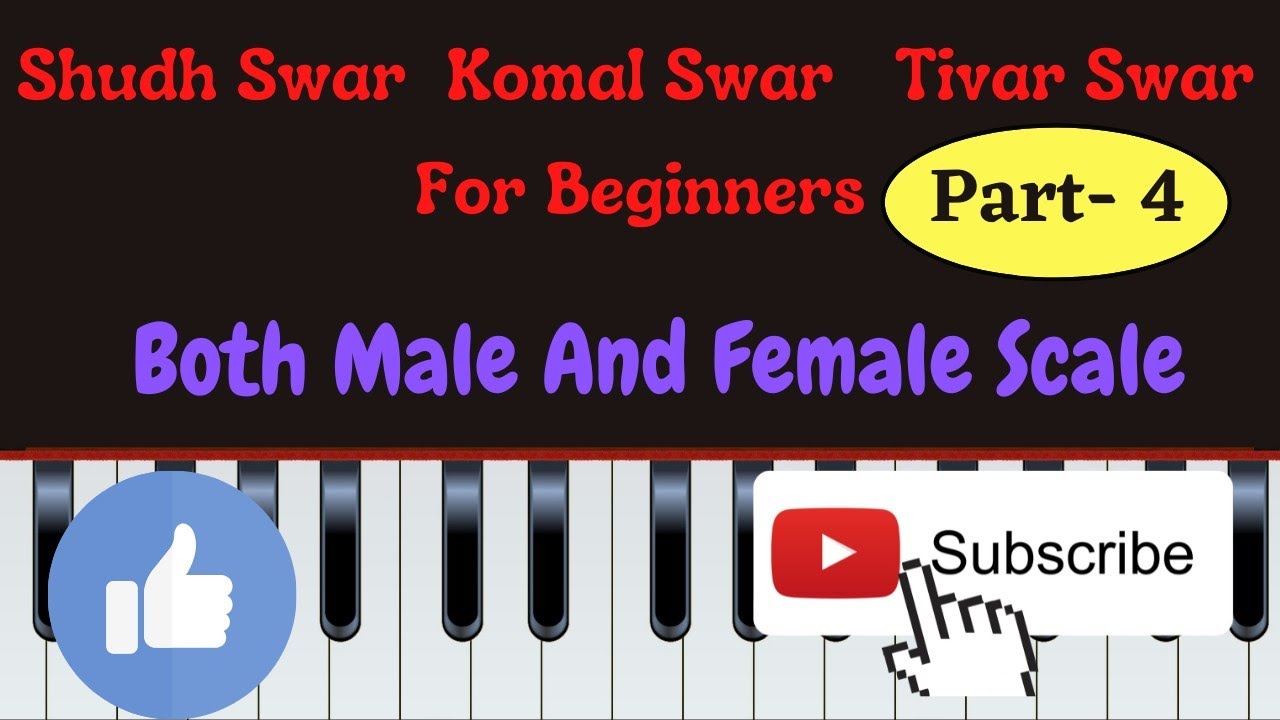 Learn To Play Shudh Swar, Komal Swar n Tivar Swar On Harmonium || For Both Male Scale n Female Scale