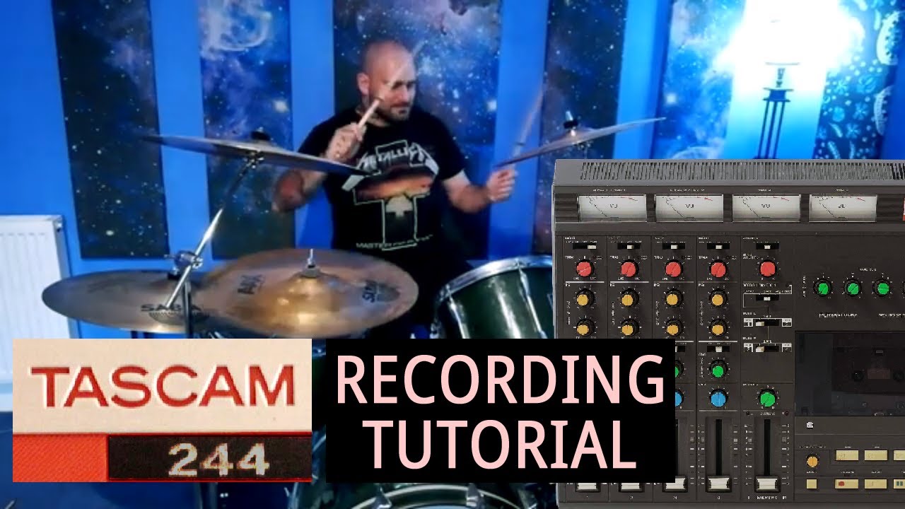 Record & Bounce Mono Drums with 3 cheap mics + Portastudio | Tascam 244 tutorial part 1