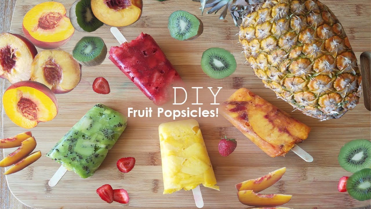 DIY Fresh Organic Fruit Popsicles Ice cream!