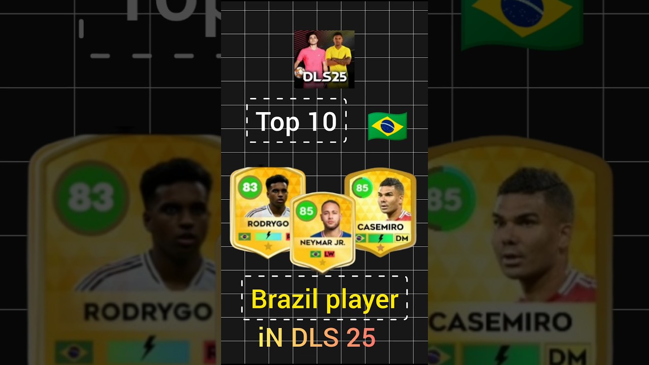 TOP 10 Brazil player in DLS 25 #dls25 #football #gaming #brazil #DLSPRIMEYT
