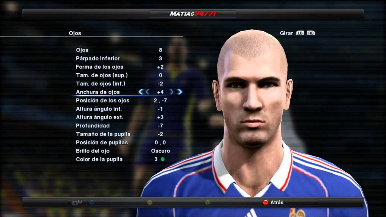 Zinedine Zidane face PES 2012 / Cara de Zinedine Zidane PES 2012
