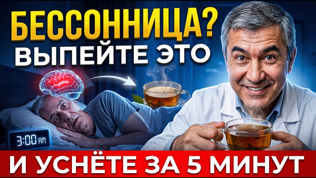 СОН КАК У МЛАДЕНЦА! Бессонница уйдет мгновенно: выпейте это на ночь | Доктор объясняет