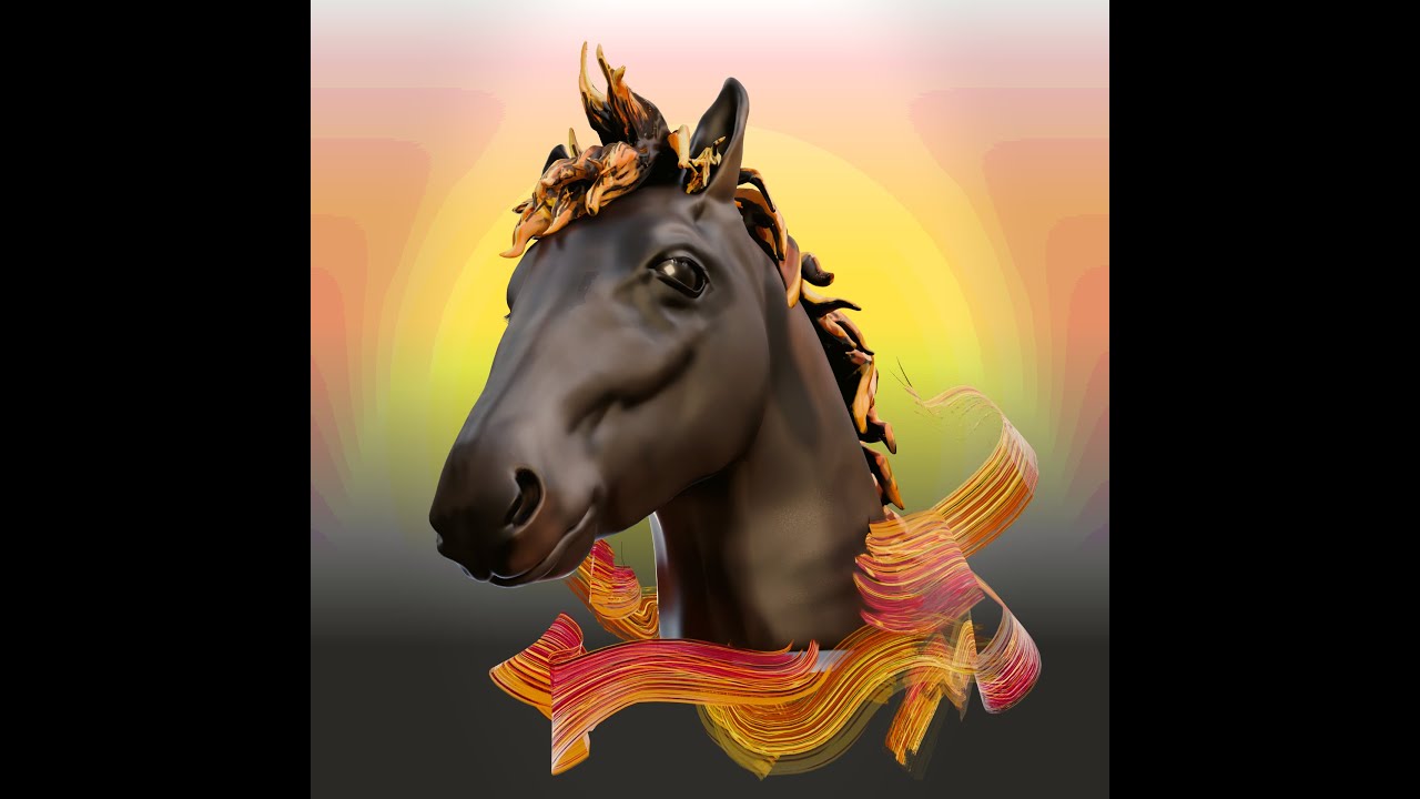 Beart Bust Sculpting - Blender Timelaps