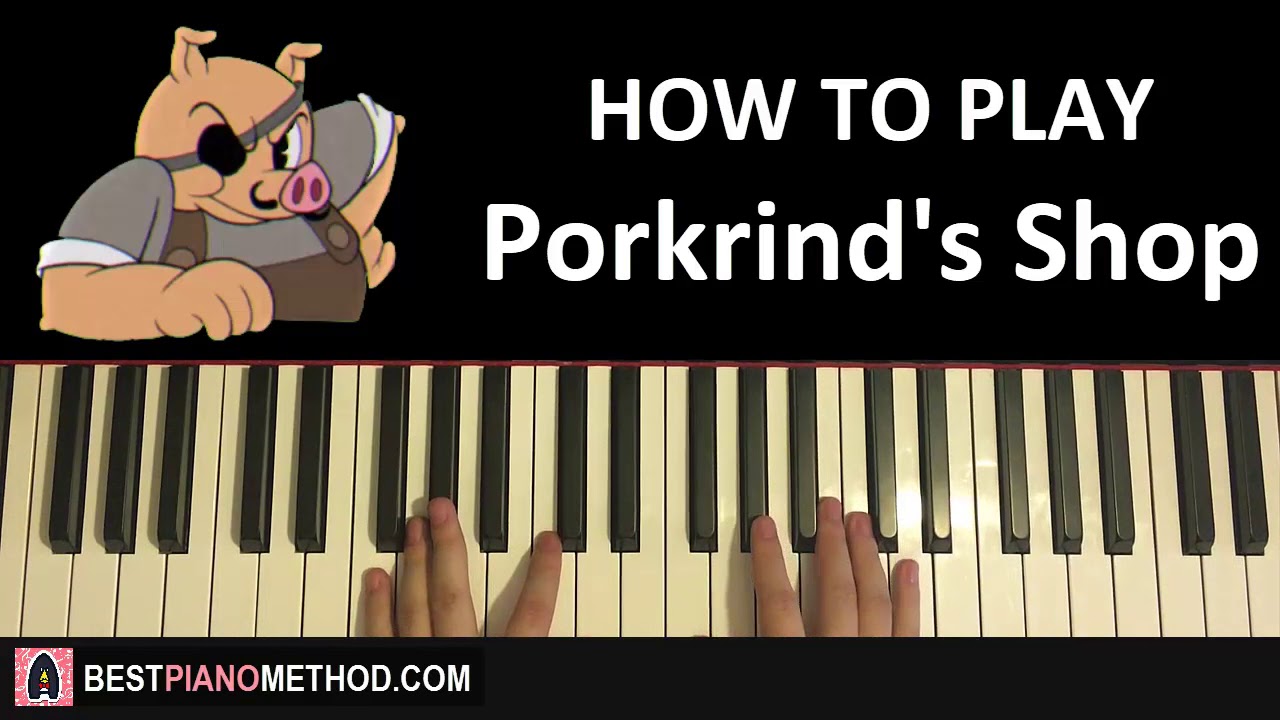 HOW TO PLAY - Cuphead - Porkrind's Shop (Piano Tutorial Lesson)