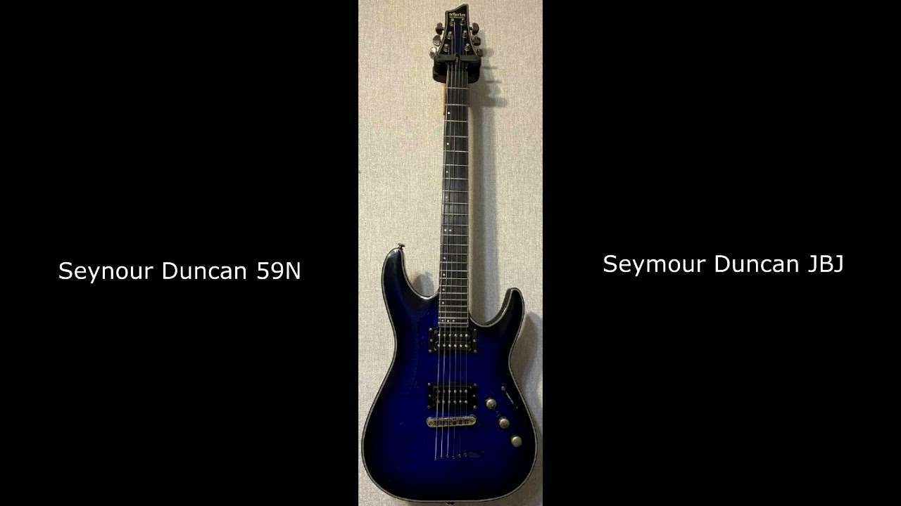 Test of two Shecter guitars and Seymour Duncan pickups